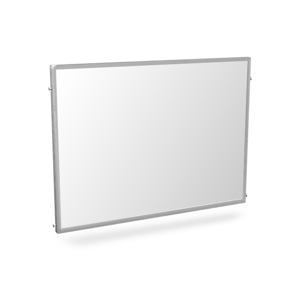 5ft satin stainless panel with a white sintra insert