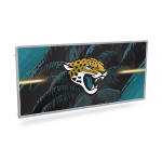 Satin Aluminum Graphic Panel with clear acrylic inserts