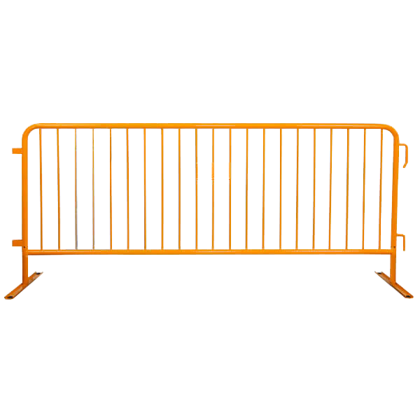 Orange Powder Coated Steel Barricade