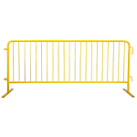 Yellow Powder Coated Steel Barricade