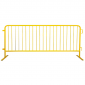Yellow Powder Coated Steel Barricade