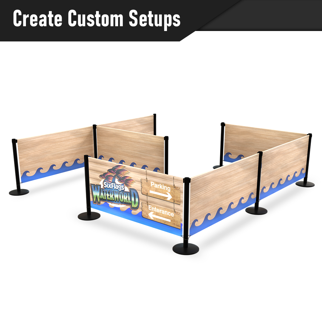 6ft stanchion banner setup