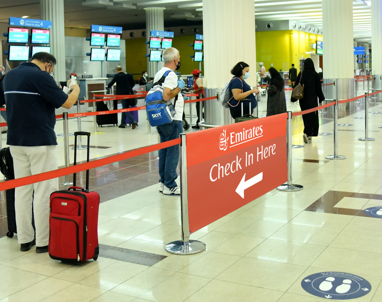 Safety Banner In Use