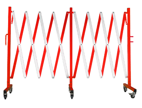 Red and White FlexPro showing what is an expandable barricade?