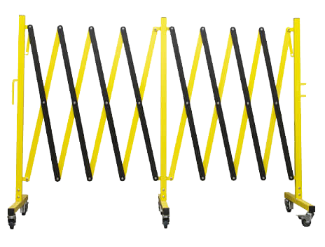 Yellow and Black FlexPro showing what is an expandable barricade?