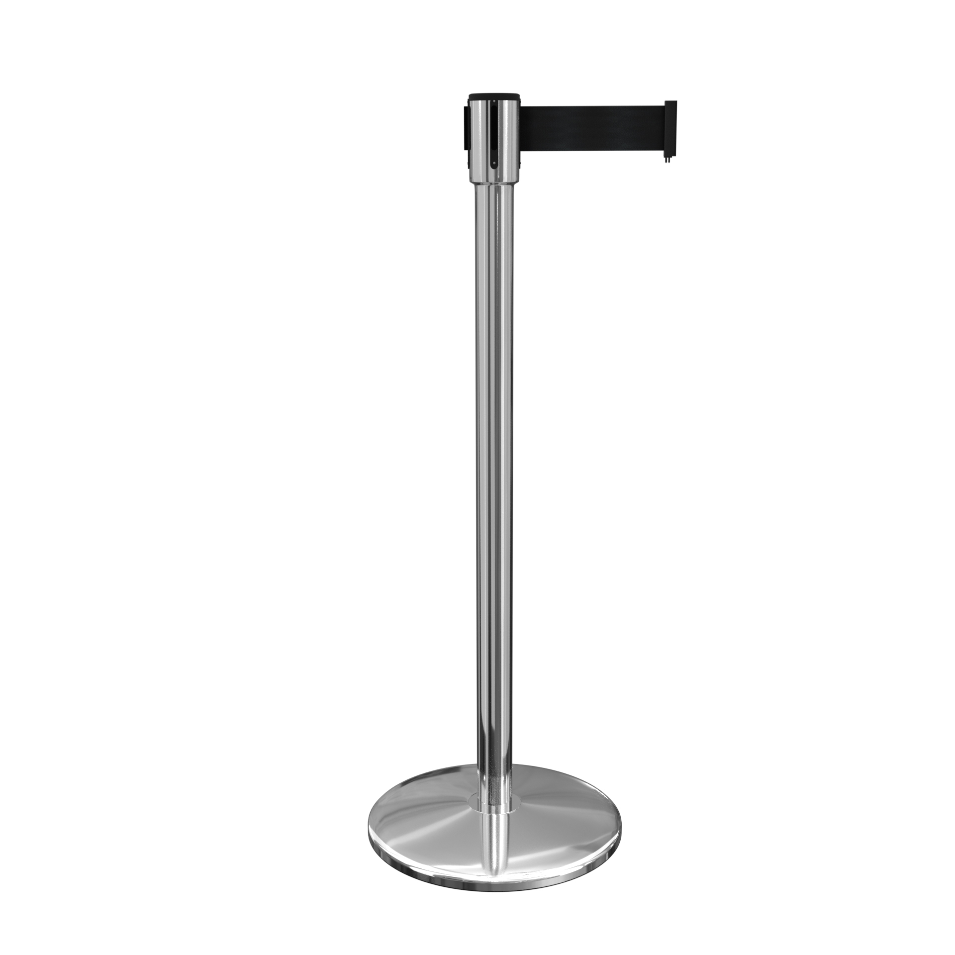 Polished Stainless QueuePro 200 showing a sleek modern stanchion