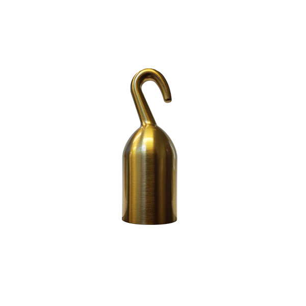 Satin Brass Hook End