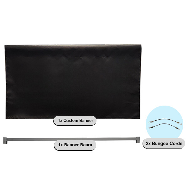 Custom Banner Parts with bungee cords