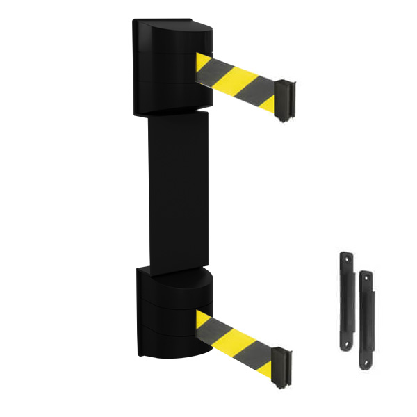 Twin Belt Wall Mounted Barrier - 400 BK