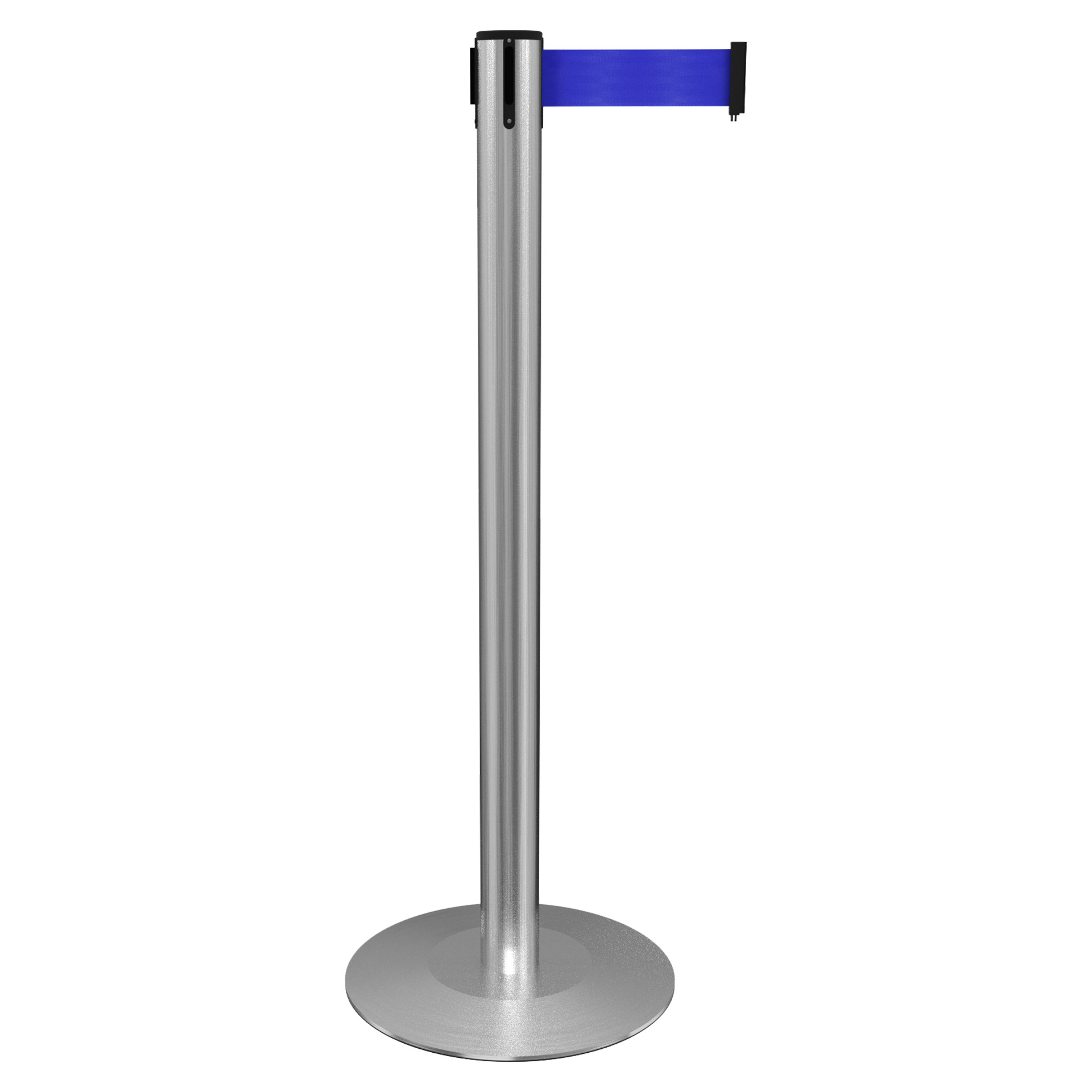 Satin Stainless ProLux showing a modern retractable belt stanchion