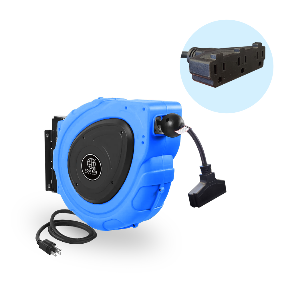 Blue Extension cord reel 65ft