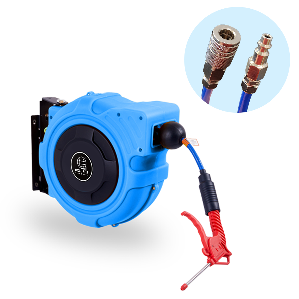 Blue 50ft Compressed Air Hose Reel