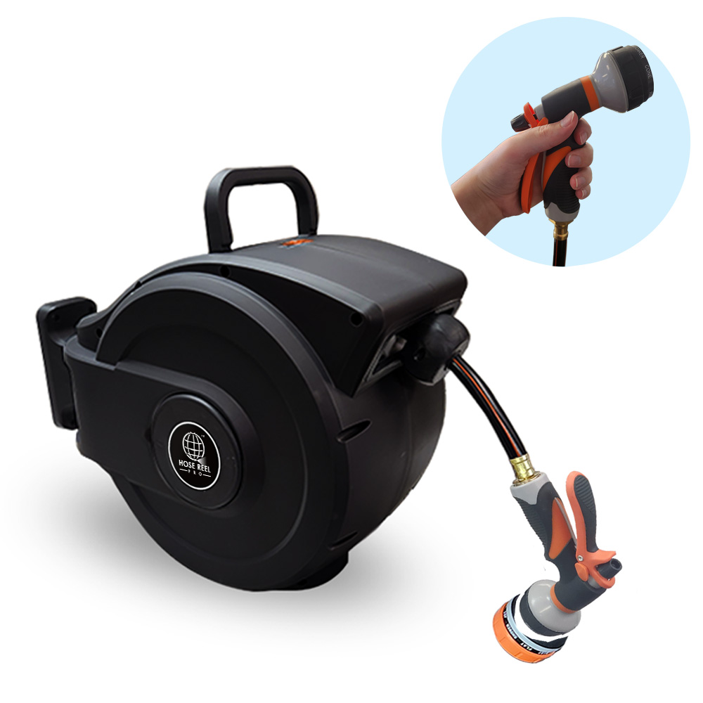Black Garden Hose Reel
