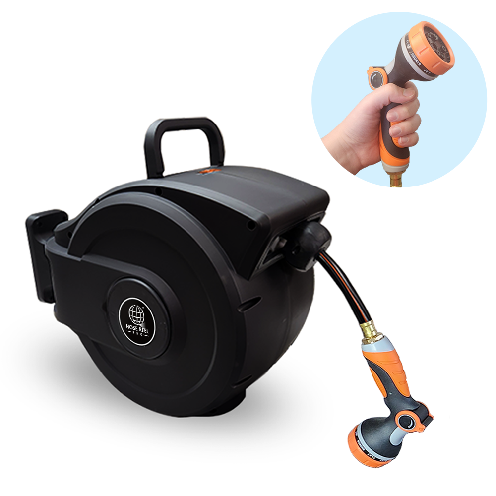 Black Garden Hose Reel