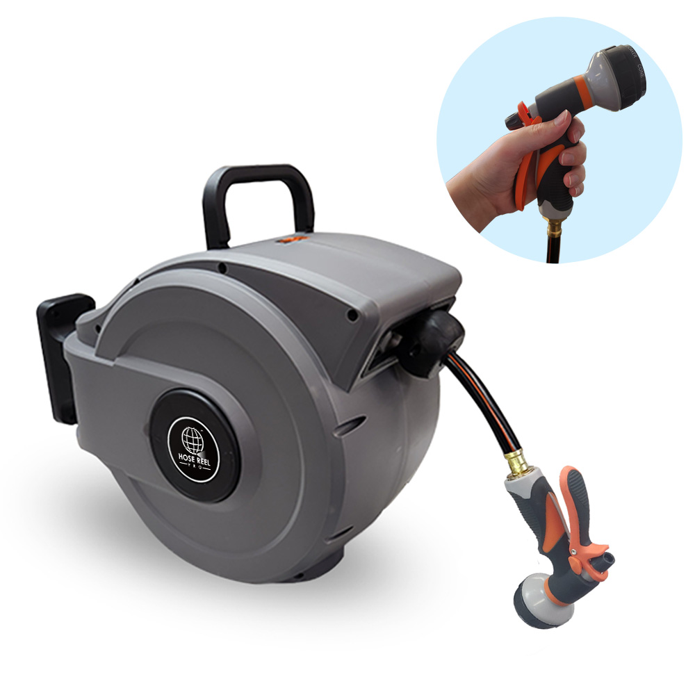 Grey Garden Hose Reel