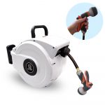 White Garden Hose Reel