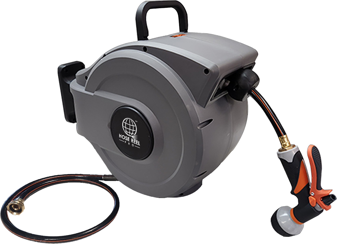 Gray Garden Hose Reel