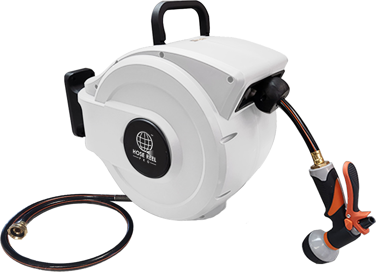 White Garden Hose Reel