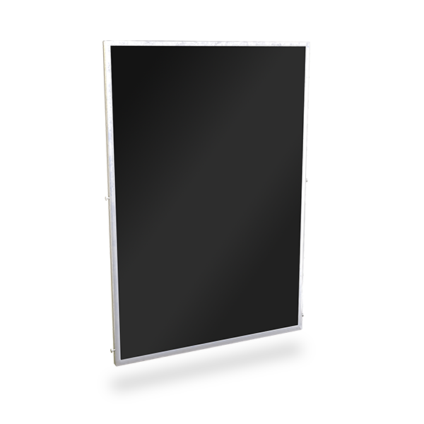 ss security panel with black insert