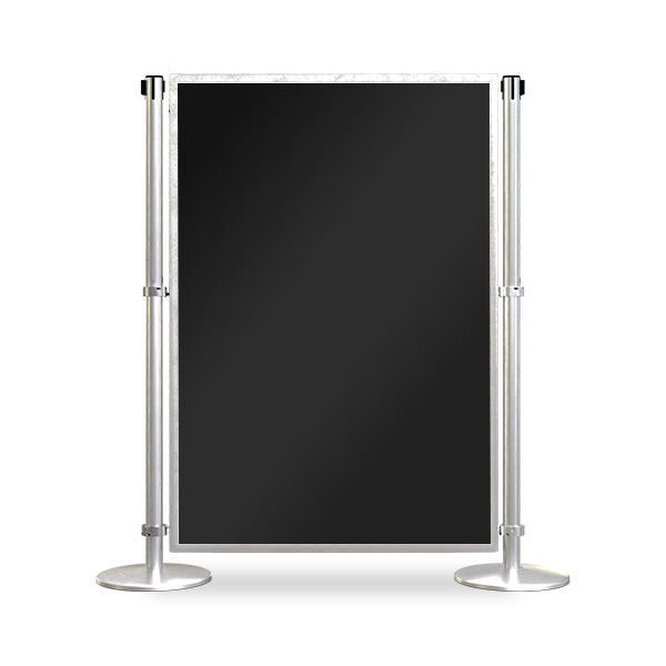 extra height stanchion bundle ss with black insert