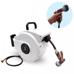 50ft white garden hose reel