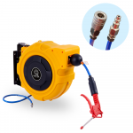 Yellow air hose reel