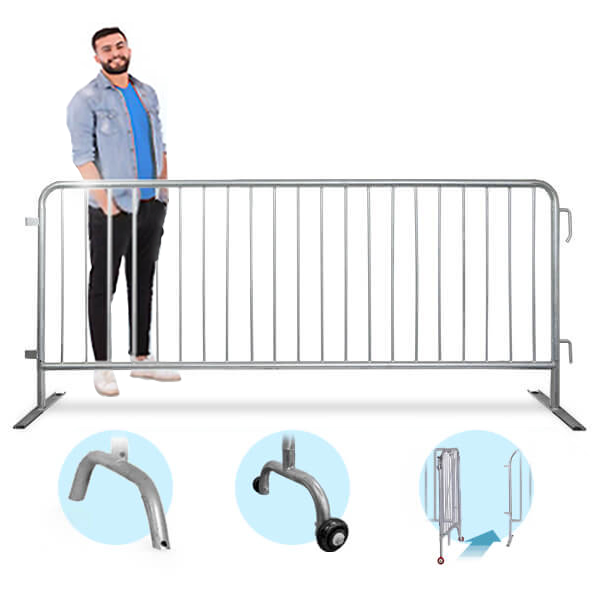 8.5ft Pre Galvanized Steel barricade