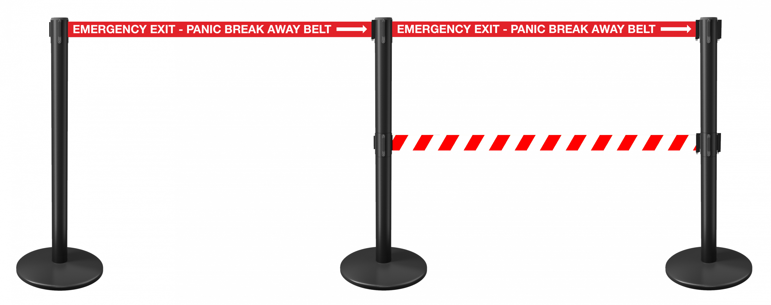 Breakaway Belt Barriers with custom belts