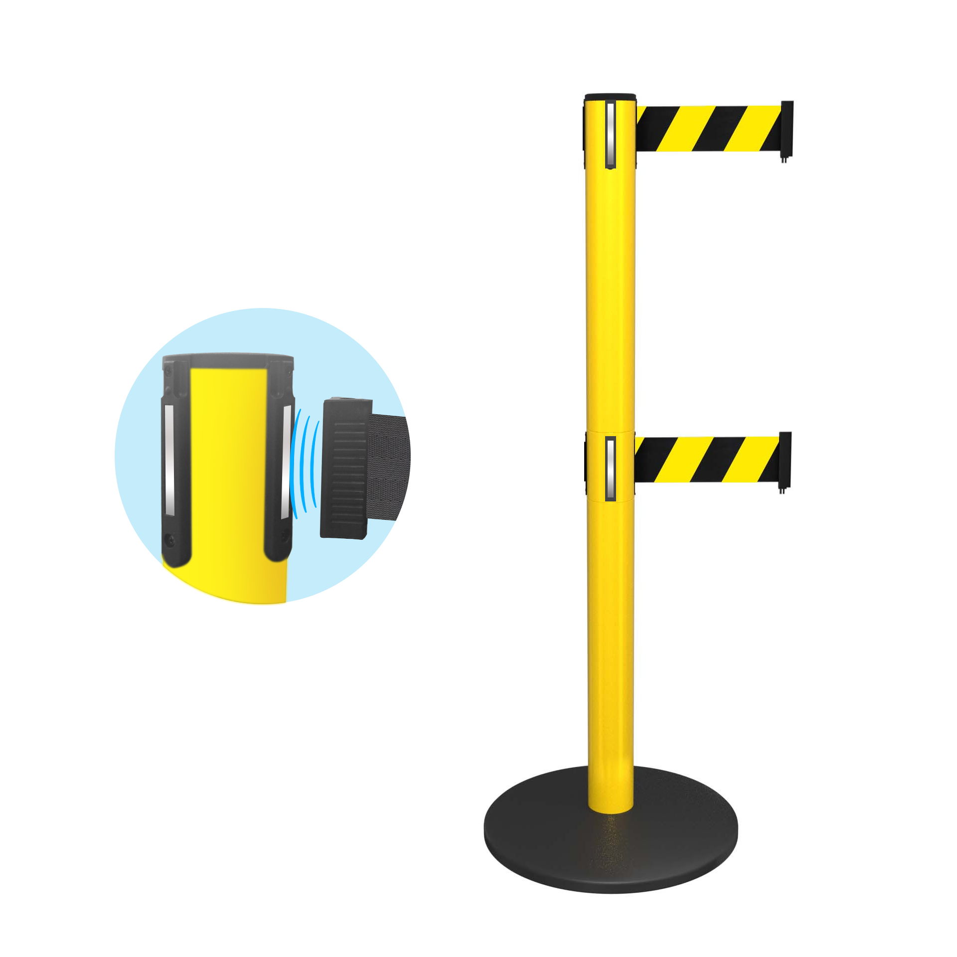 Premium Twin Safety Breakaway Belt Barrier