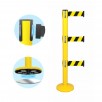 magnetic triple belt barrier with breakaway belts