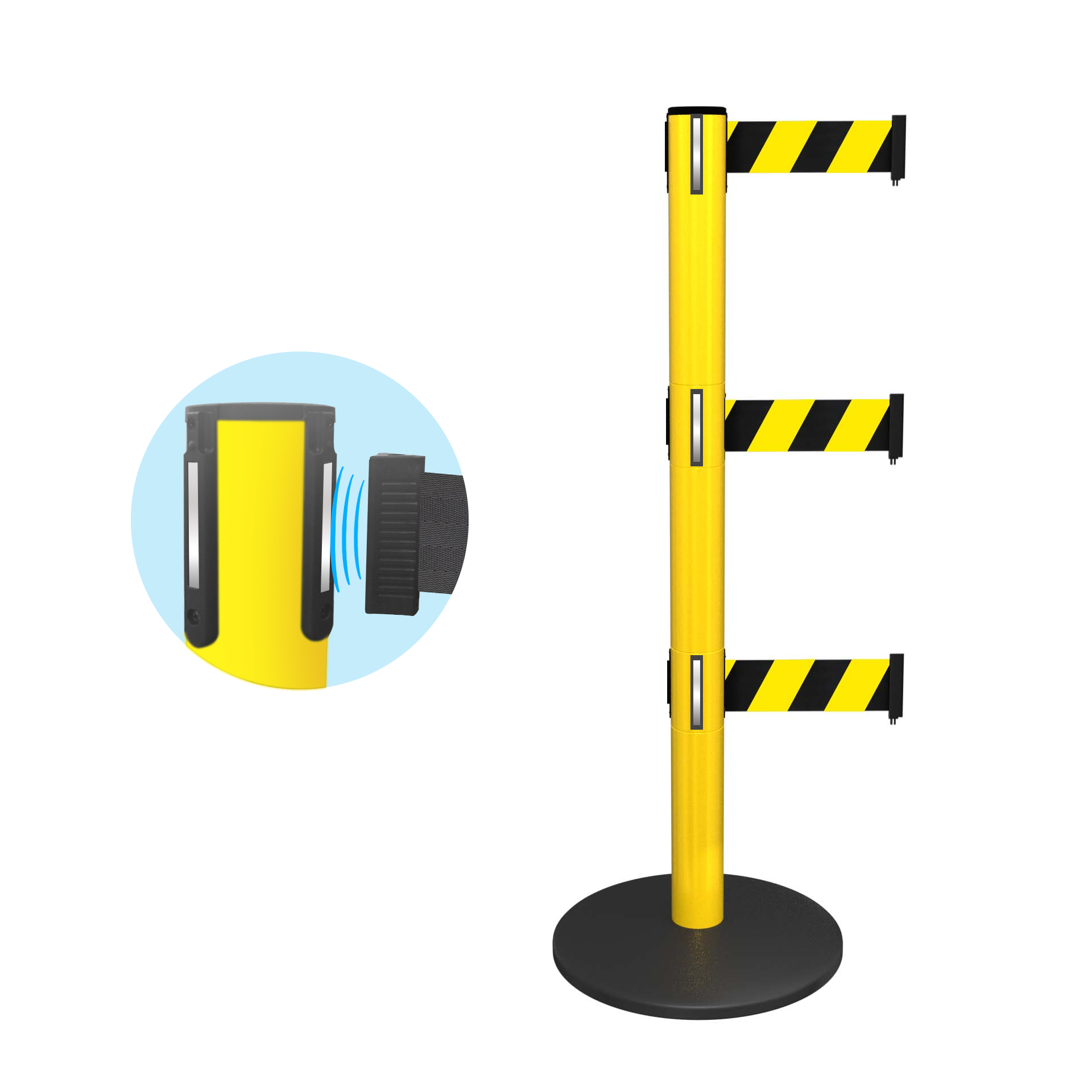 Triple Breakaway Safety Barrier