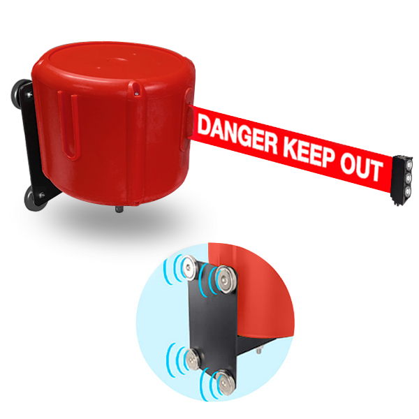 Red 100ft Magnetic Belt Barrier
