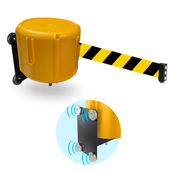 Yellow 100ft Magnetic Belt Barrier