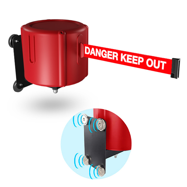 Red 100ft Magnetic Belt Barrier